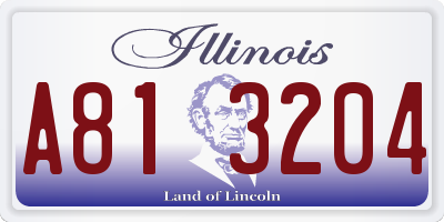 IL license plate A813204