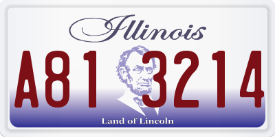 IL license plate A813214