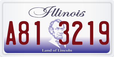 IL license plate A813219