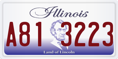IL license plate A813223