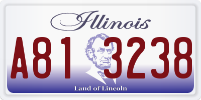IL license plate A813238