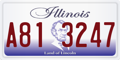 IL license plate A813247