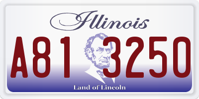 IL license plate A813250
