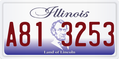 IL license plate A813253