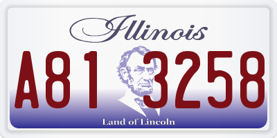 IL license plate A813258