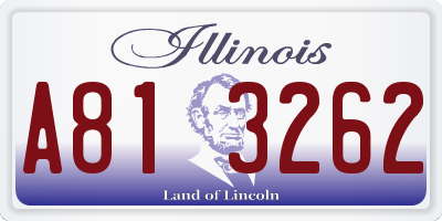 IL license plate A813262