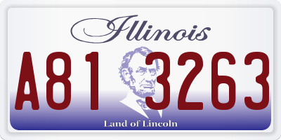 IL license plate A813263