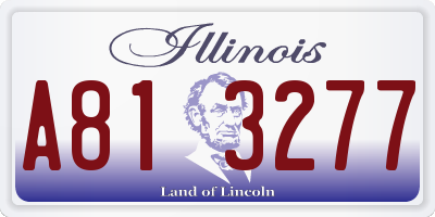 IL license plate A813277