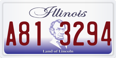 IL license plate A813294