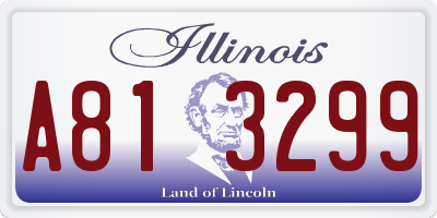 IL license plate A813299