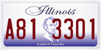 IL license plate A813301