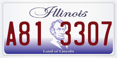 IL license plate A813307