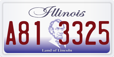 IL license plate A813325