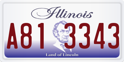 IL license plate A813343