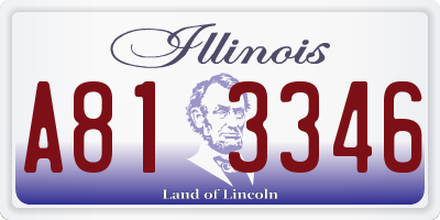 IL license plate A813346