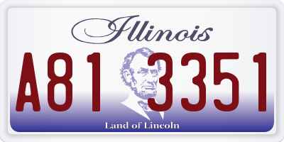 IL license plate A813351
