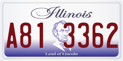 IL license plate A813362