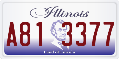 IL license plate A813377