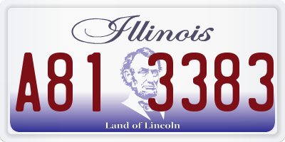 IL license plate A813383