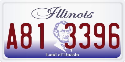 IL license plate A813396