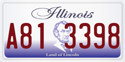 IL license plate A813398