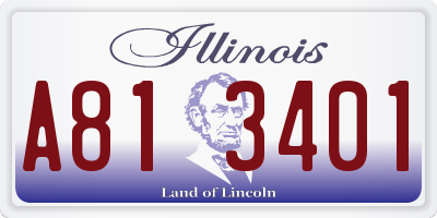 IL license plate A813401