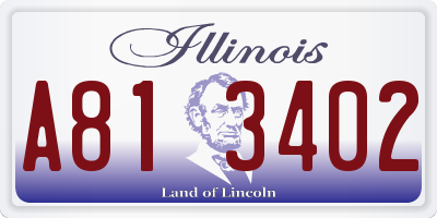 IL license plate A813402