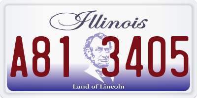 IL license plate A813405