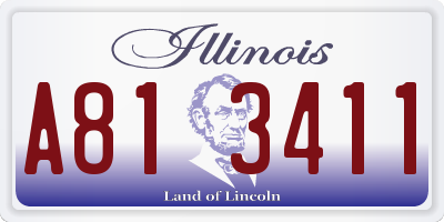 IL license plate A813411