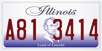IL license plate A813414