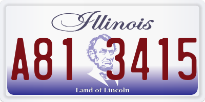 IL license plate A813415