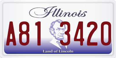 IL license plate A813420