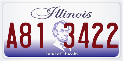IL license plate A813422
