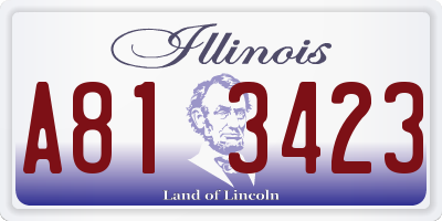 IL license plate A813423