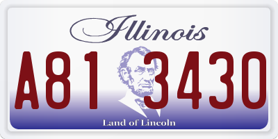 IL license plate A813430