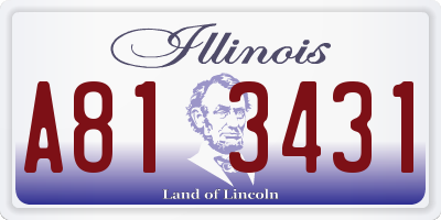 IL license plate A813431