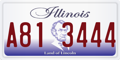 IL license plate A813444