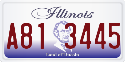 IL license plate A813445