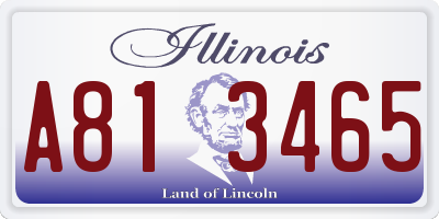 IL license plate A813465