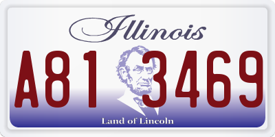 IL license plate A813469