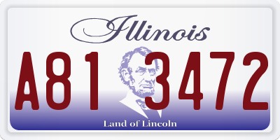 IL license plate A813472