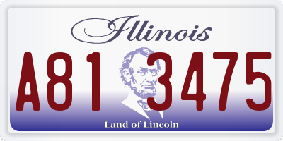 IL license plate A813475
