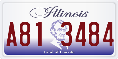 IL license plate A813484