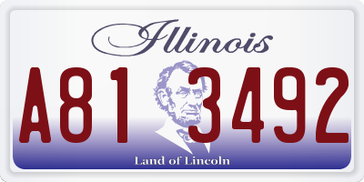 IL license plate A813492