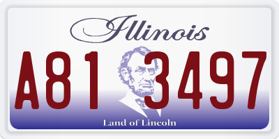 IL license plate A813497