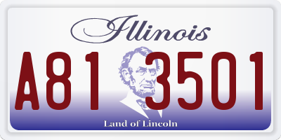 IL license plate A813501
