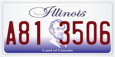 IL license plate A813506