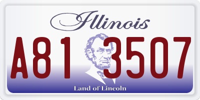 IL license plate A813507