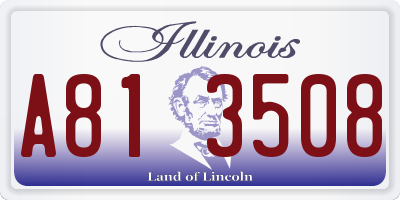 IL license plate A813508
