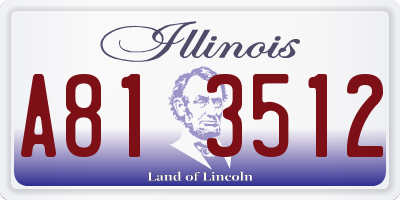 IL license plate A813512